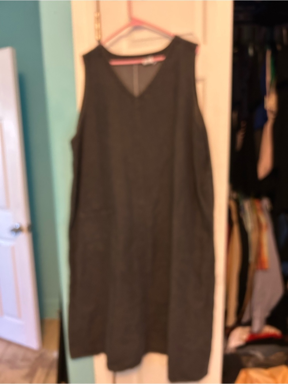 Ulla Popken Charcoal Gray Sleeveless Shift Dress
